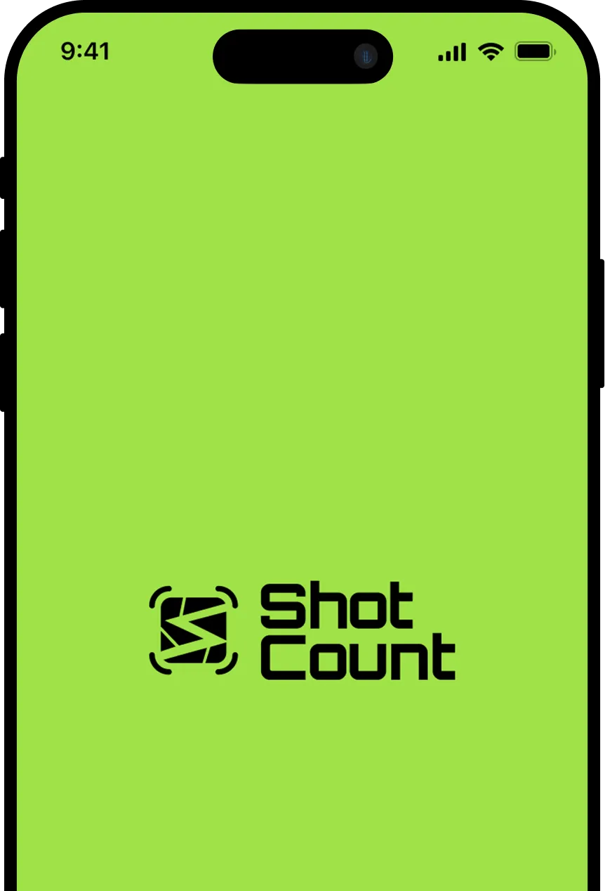 Mockup of the shotCount app